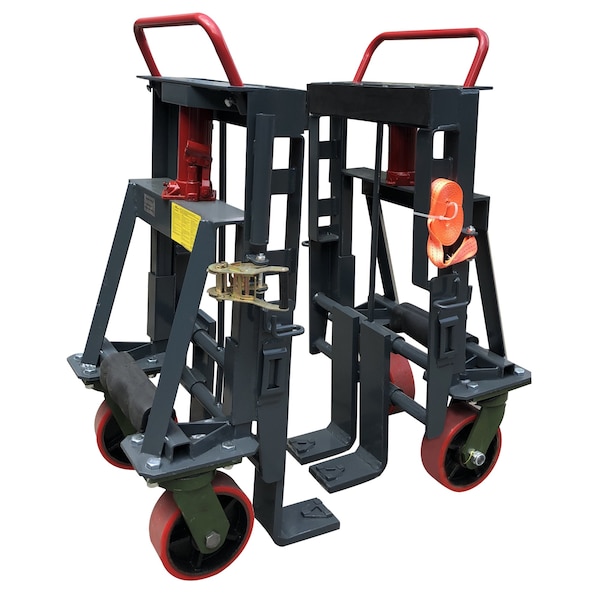 Pake Handling Tools Machinery Mover, 7920 lb. Cap, Steel Wheel With PU Tread, Set of 2 PAKFM05 - main